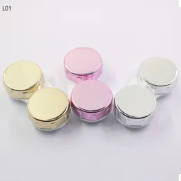 Make -up gekleurde plastic dozen hetzelfde als voor vóór okerkleurcontactcases groothandel