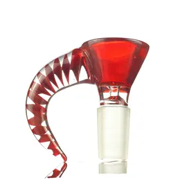 Jemq Rainbow Slides 14mm Hookahs Manlig importfärgad färgglad dekorativ glashantverksskål för vattenbongar rökskålar