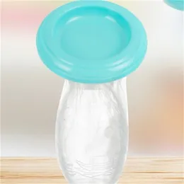 シリコーン乳房ポンプマニュアルアンチ便利なオーバーフロー新しい牛乳コレクター授乳中の安全ベビーディバテールブルーカラー6 4XY K2