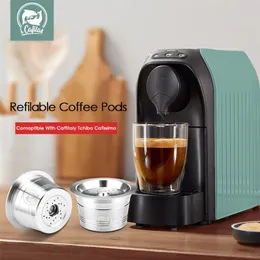 Icafilas de aço inoxidável para filtros de café K-Taxa Cápsula Vagens Tamper Reutilizável Recarregável para Caffitaly Tchibo Cafissimo Machine 210712