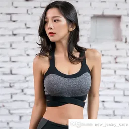 Own Brand Women Yoga Sport Mesh Bra Women Shockproof Sexy Cross Strap Sports Bras Breathable Athletic Fitness Running Gym Vest Tops Sports