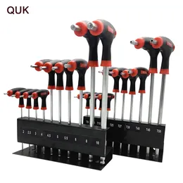 QUK T-Heat Hexagon Klucz 10 sztuk UNI Universal Allen Key Torx Ball Spanner Sterownik Nakrętki Do Naprawy Samochodowej Narzędzie ręczne 211110