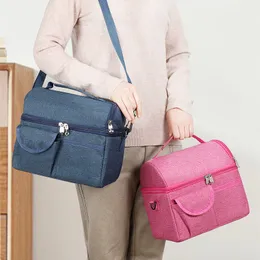 Замороженный обед сумка изолированные кулерные сумки с карманами мужские женские детские утилита один плечо выходные рюкзаки сумки черные серые розы красный темно-синий цвет оптом
