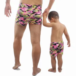 Camouflage Family Matching Father Son Swim Trunk Bathing Suits Parent Child Beach Wears Men Swimsuit Children Swimwear Men's Shorts