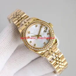 Fashion 31mm Multicolor Dial Lady Watch 278384 Stainless Steel Diamond Bezel Automatic Mechanical Sapphire Womens Wristwatches Ar018