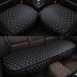 Capas de assento de carro 3 PCS Almofada de proteção de automóveis Conjunto completo de couro PU Universal Auto Acessórios Interiores Mat Pad250z