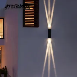 Lâmpada de parede ao ar livre à prova d 'água LED luzes pátio duplo arruela corredor corredor escadas exterior porta