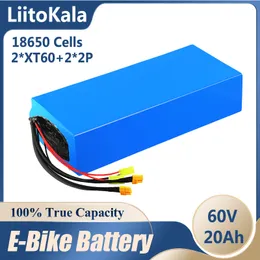 LiitoKala 60V 20ah 18650 16s7p akumulator litowy skuter elektryczny bateria 60v20AH elektronarzędzia rower 3000W 67.2V ebike baterie