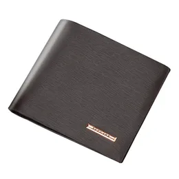 Plånböcker Män Läder Male Luxury Casual Quality Holder Purse Plånbok Mynt Pocket Black Billetera Hombre