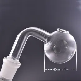 Hochwertiges neues Design Glasölschalen 40 mm Durchmesser Glas Ölbrennerrohr 10/14/18 mm männliche Glasschalen Rauchpfeifen für Dab Rig Wasserbongs