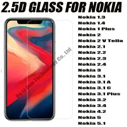 2.5D 0.33mm Tempered Glass Phone Screen Protector For NOKIA 1.3 1.4 1 Plus 2 V Tella 2.1 2.2 2.3 3 3.1 A C 3.2 3.4 4.2 5 5.1 TEMPER protectors Film