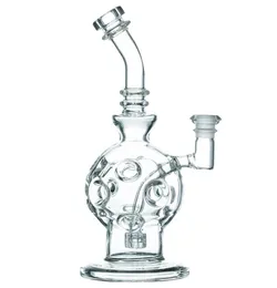 9 inç uzun boylu "Exosphere" mini fab yumurta nargile dab rig matrix perc isteğe bağlı zarif faberge yumurta bilimsel cam konsantre sigara su borusu 14mm eklem