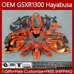 Hayabusa GSXR-1300 GSXR 1300 CC 2008 2019 77NO.14 GSX-R1300 GSXR1300 08 09 10 11 12 1300CC GSX R1300 14 15 17 18 17 18 19 OEMフェアリングメタルオレンジBLK