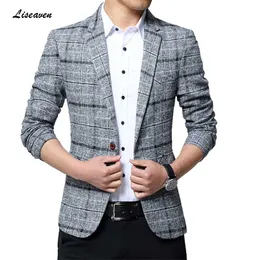 Liseaven Blazers Mężczyźni Kurtki Przyjazd Mężczyzna Plus Rozmiar 5xl Slim Fit Coat S Blazer Jacket 211217