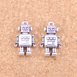 50 Stück Antik Silber Bronze vergoldet Mechaniker Roboter Charms Anhänger DIY Halskette Armband Armreif Erkenntnisse 18*11*4mm