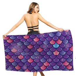 new Mermaid Beach Towel Microfiber Large Bath Towels for Girls Quick Dry Kids swimming Pool Blanket Fors Travel EWD7721
