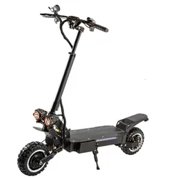 Leistungsstarker 60V 6000W Elektroroller 95KM/H mit Sitz 11 Zoll Off Road Dual Motor EScooter faltbares Erwachsenenmotorrad