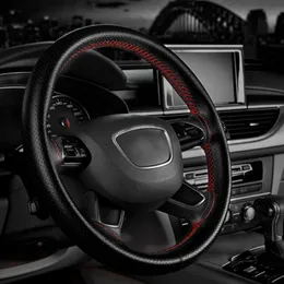 Steering Wheel Covers Nuevo 4 Colores De Textura DIY Funda Suave Para Volante Coche Con Agujas E Hilo Cuero Artificial