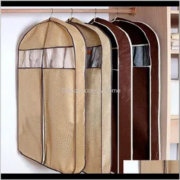 Boxes Bins Housekeeping Organization Home & Gardenhousehold Three-Nsional Coat Fur Clothes Er Long Downjacket Suede Dust Storage Bag Clothin