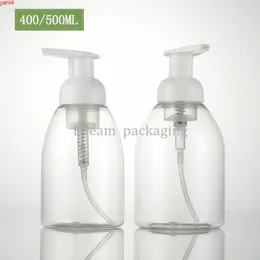 10PCS 400ML / 500 ملليلتر زجاجة رغوة جلد مخفوق النقاط تعبئة الشامبو غرامة غسول زجاجات إعادة الملء رغوة مضخة صابون الخداع