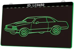 LC0450 الكلاسيكية سيارة ضوء القديم علامة الحفر 3D