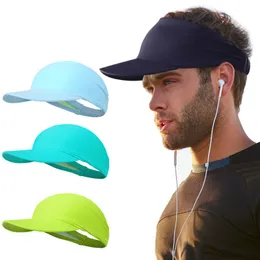Bisiklet Kapaklar Maskeleri Erkekler Kadınlar Güneş Visor Şapka Koşu Şapka Yumuşak Brim Tenis Golf Kap Spor Başörtüsü Fitness Beach Beyzbol Bisiklet