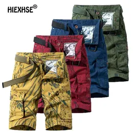 Sommar utomhus män militär enhetlig kamouflage shorts multi-pocket dekoration casual sport shorts bermuda män cargo shorts 210720