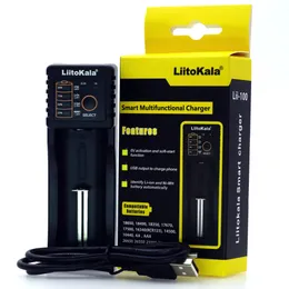 Liitokala LII-100 Batteriladdare, 1 Bay LCD-skärm 18650 26650 Laddare för AAAAA NiMH Batteriladdare 4.35V / 3.2V / 3.7V / 1.2V