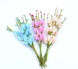 50pcs/lot Small PE Foam Artificial Flower For Wedding Party Decoration Bouquet DIY Birthday Gifts Wreath Supplies Fake Floral Decorative