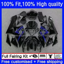 Injection Mold Bodys For SUZUKI GSXR1000 K5 GSX-R1000 05 06 Motorcycle Bodywork 26No.42 GSXR 1000CC 1000 CC 2005 2006 GSXR-1000 2005-2006 Glossy black blue OEM Fairing