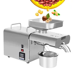 220V /110V Automatic Oil Press Machine 750W Commercial Extractor Presser Stainless Steel Intelligent Temperature Controlled Expeller