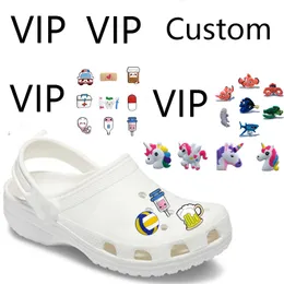 PVC Croc Charms Flowers Shoe Accessories Buckles Christmas Decoration Fit Bracelet JIBBITZ Xmas Gift