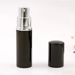 5 ml 블랙 컬러 5ml 빈 향수 병 미니 에센셜 오일 디퓨저 리필 휴대용 재충전 가능한 분무기 스프레이 화장품 용기 병