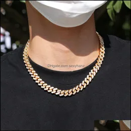 Tennis, Graduated & Pendants Jewelry Mens Diamond Iced Out Tennis Jewelry Copper Necklace Bracelet Sier Gold Chain Necklaces 12Mm Drop Deliv