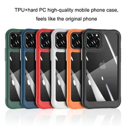 TPU HARD PC 2 i 1 stötsäkra klara mobiltelefonfodral för iPhone 14 Pro Max 13 12 11 XS XR 8PLUS SAMSUNG GALAXY A32 A12 A42 A52 A72 A82