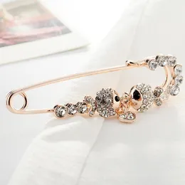 Pins, Brooches Rhinestone Large Pin For Women Vintgae Sweater Fashion Design Wedding Brooch High Quality 2021