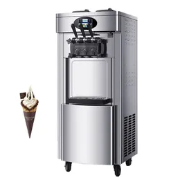 Мягкая подача мороженого мороженого Машина вертикальная нержавеющая сталь сладкие конусы замораживающие оборудование