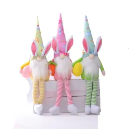 Home Party Supplies Osterhasen Zwerge Mädchen Zimmer Dekor Geschenke Elf Zwerg Zuhause gefüllte Ornamente Kaninchen Sammlerpuppen Plüschfiguren