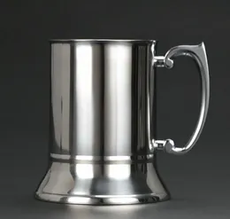 2021 16 ounce dubbelvägg rostfritt stål tankard, öl rån, hög kvalitet, spegel finish