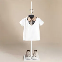 مصمم الأطفال القمصان الصبي الملابس الصيف منقوشة قميص للأولاد قمم طفل أطفال قصيرة الأكمام تي شيرت ملابس عيد الميلاد Q0716