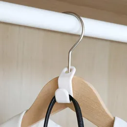 Hangers & Racks 12/6 Pcs Mini Hanger Connector Hook Stacking Plastic Coat Rack Bracket Saves Space For Clothes Clothing