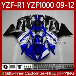 OEM MOTO Body For YAMAHA YZF-R1 YZF1000 YZF 1000 CC R 1 2009-2012 Bodywork 92No.23 1000CC YZF R1 YZFR1 09 10 11 12 YZF-1000 2009 2010 2011 2012 Fairings Kit blue black blk