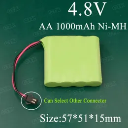 2pcs High capacity 4.8v 1000mah AA Ni-MH battery pack rechargeable for second chronograph remote control Household appliances