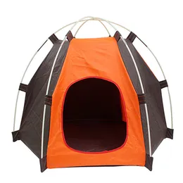 Oxford Cloth Dog Tent Houses Folding Pet Kennel Inomhus Utomhus Tvättbar Valp Bed