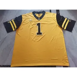 Sjzl Rare Football Jersey男性青少年女性ヴィンテージAppalachian州ターナー高校ジャージサイズS-5XLカスタム任意の名前または番号