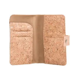 10pcs Card Holders Women Kraft Paper Cork Passport Cover ID Business Bag