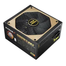 Evesky 800WS Gaming Strömförsörjning Desktop Host 12cm Fan Rated 600W Non-Modular