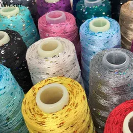 1PC 50 G about 350 M Multi-color Sequins Decorated Hand Knitting Yarn Fashion Partner Yarn Ideal for Knitting with Wool Cotton Yarn Y211129