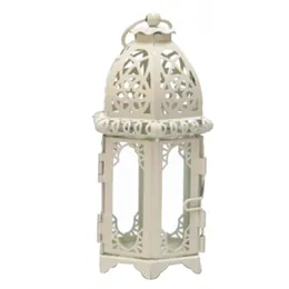حاملي الشموع سهلة الاستخدام مصباح هدايا زخرفة الحامل تثبيت الحديد الزجاج الخفيف الوزن على الطراز المغربي الادخار