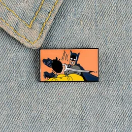 European and American trend cartoon characters Batman Justice animation Funny personality alloy brooch pins clothing accessories denim backp